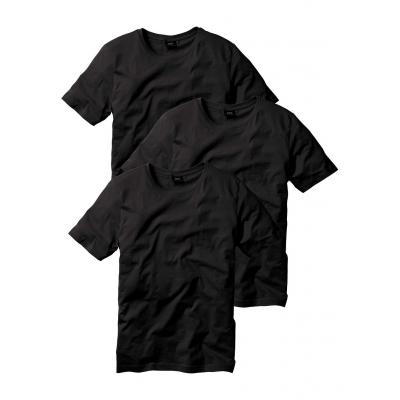 T-shirt (3 szt.) bonprix czarny + czarny + czarny