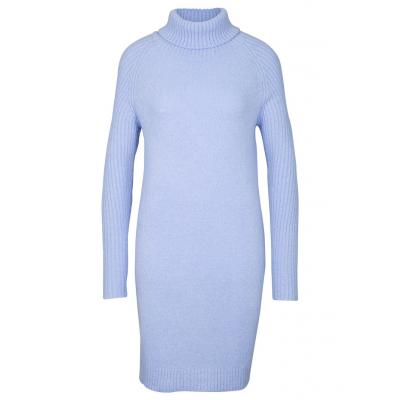Sweter z golfem bonprix perłowy niebieski