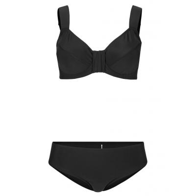 Bikini minimizer na fiszbinach (2 części) bonprix czarny