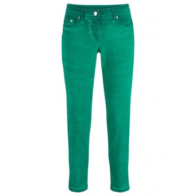 Spodnie 7/8 "used look" bonprix zielony miętowy "used"