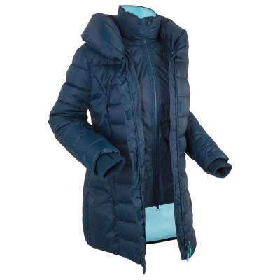 Krótki płaszcz outdoorowy 2 w 1, pikowany bonprix ciemnoniebieski