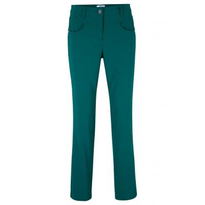 Spodnie z bengaliny ze stretchem wyszczuplające straight bonprix głęboki zielony