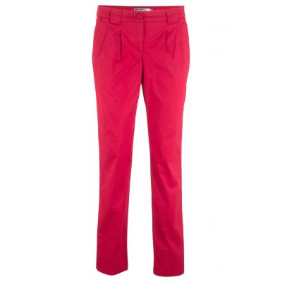 Spodnie chino ze stretchem bonprix czerwony