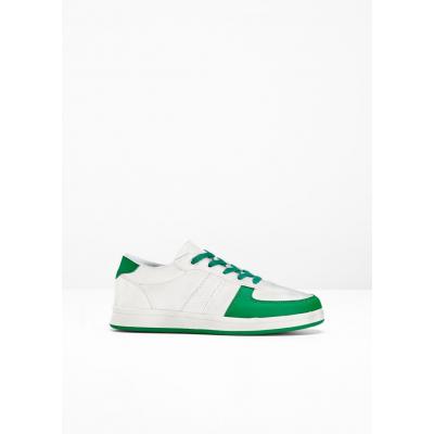 Sneakersy bonprix biało-zielony miętowy