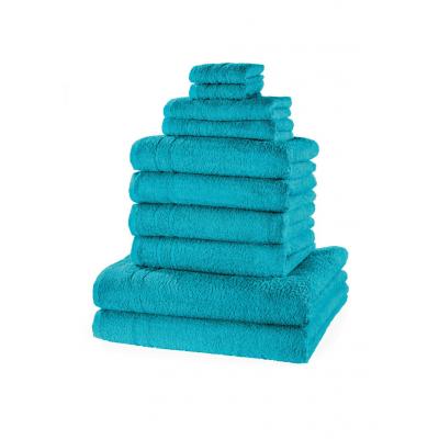 Komplet ręczników (10 części) bonprix niebieskozielony morski