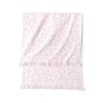Ręczniki w animalistyczny deseń (2 szt.) bonprix dymny różowy