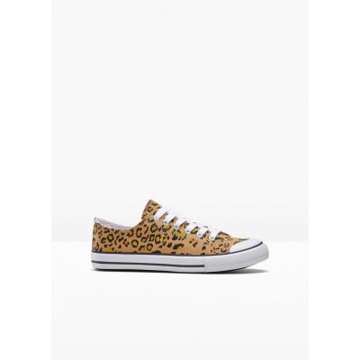 Sneakersy bonprix beżowo-brązowy leo