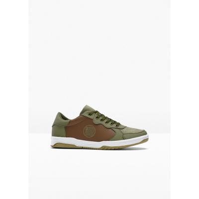 Sneakersy bonprix zielony khaki - brązowy
