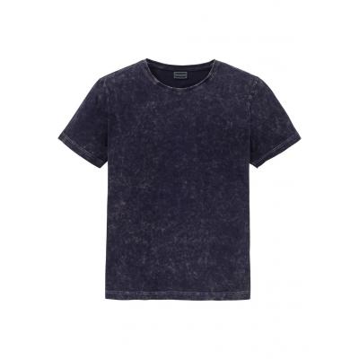 T-shirt z efektem wytarcia bonprix niebieski "moon"