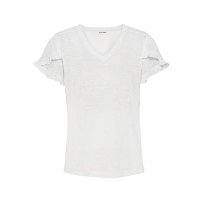 Shirt z koronką bonprix biały