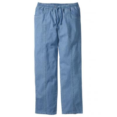 Spodnie z gumką w talii classic fit straight bonprix jasnoniebieski