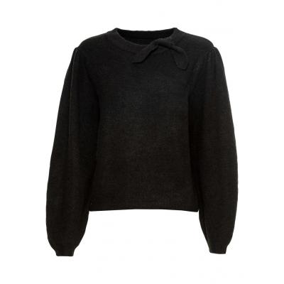 Sweter z kokardą bonprix czarny