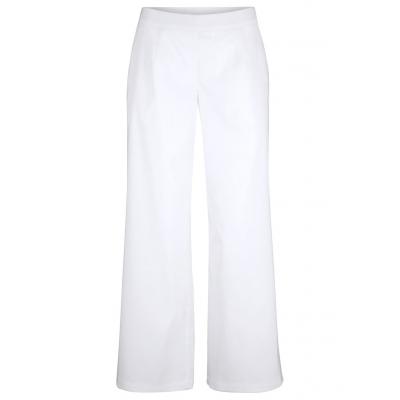 Spodnie culotte z bengaliny bonprix biały
