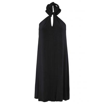 Sukienka z dekoltem halter bonprix czarny