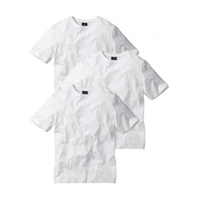 T-shirt (3 szt.) bonprix biały + biały + biały