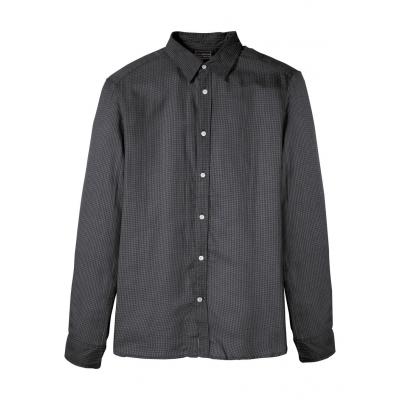 Koszula w pepitkę bonprix szaro-czarny wzorzysty