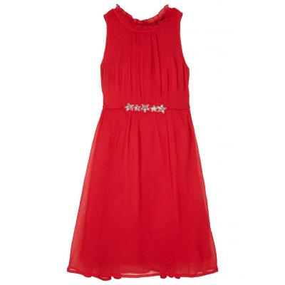 Sukienka dziewczęca z cekinami na uroczyste okazje bonprix czerwony