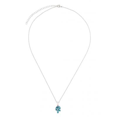 Łańcuszek z kryształami swarovskiego® bonprix srebrny kolor rodowany - jasnoniebieski