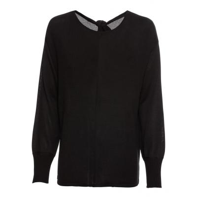 Sweter z kokardą bonprix czarny