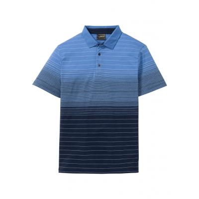 Shirt polo w cieniowanym kolorze bonprix ciemnoniebiesko-jasnoniebieski