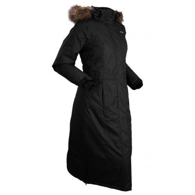 Ciepły płaszcz outdoorowy funkcyjny ze sztucznym futerkiem bonprix czarny