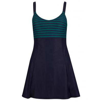 Sukienka kąpielowa shape level 1 bonprix zielono-niebieski w paski