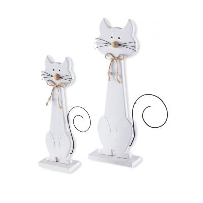 Dekoracyjne figurki kotów "jule & merle" (2 części) bonprix biały