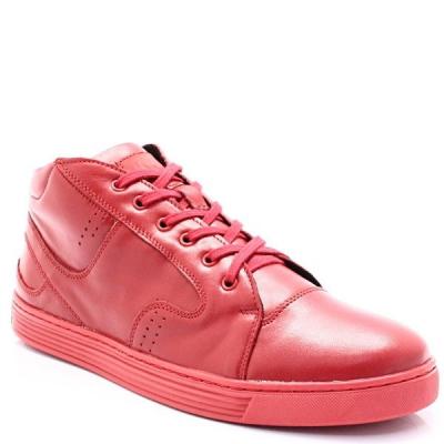 Kent 303 czerwone - zimowe buty męskie, skóra - czerwony
