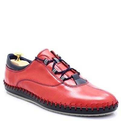 Kent 312 czerwone - miękkie buty ręcznie szyte - czerwony