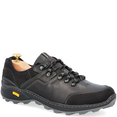 Kent 515 czarne - polskie buty trekkingowe, skóra - czarny