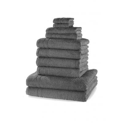 Komplet ręczników (10 części) bonprix antracytowy