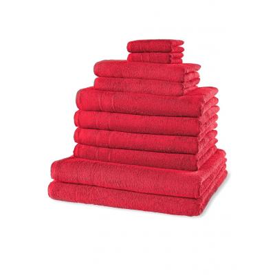 Komplet ręczników (10 części) bonprix ciemnoczerwony