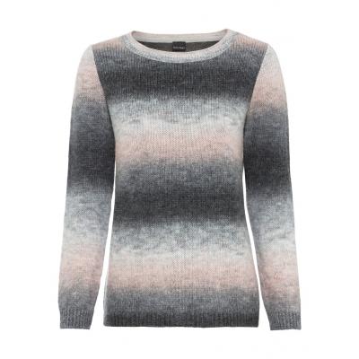 Sweter w cieniowanym kolorze bonprix jasnoróżowo-antracytowy