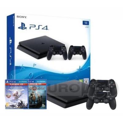 Sony PlayStation 4 Slim 1TB + 2 pady + Horizon Zero Dawn - Edycja Kompletna + God of War