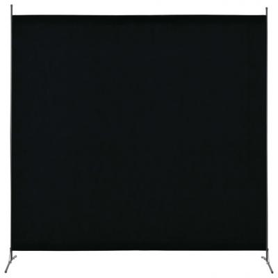 Emaga vidaxl parawan 1-panelowy, czarny, 175 x 180 cm