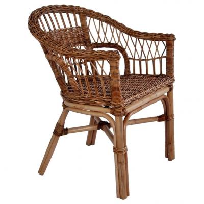Emaga vidaxl krzesła ogrodowe, naturalny rattan, brązowe