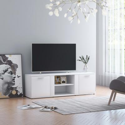 Emaga vidaxl szafka pod tv, biała, 120x34x37 cm, płyta wiórowa