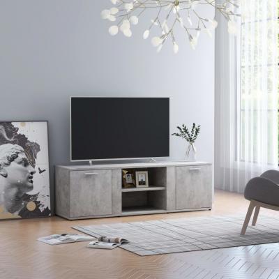 Emaga vidaxl szafka pod tv, szarość betonu, 120x34x37 cm, płyta wiórowa