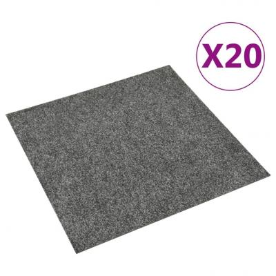 Emaga vidaxl podłogowe płytki dywanowe, 20 szt., 5 m², ciemnoszare