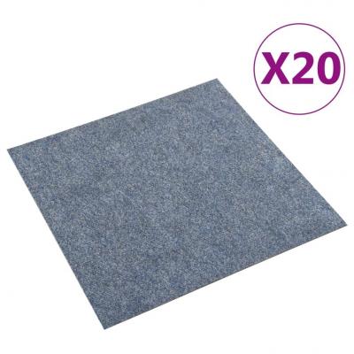 Emaga vidaxl podłogowe płytki dywanowe, 20 szt., 5 m², niebieskie