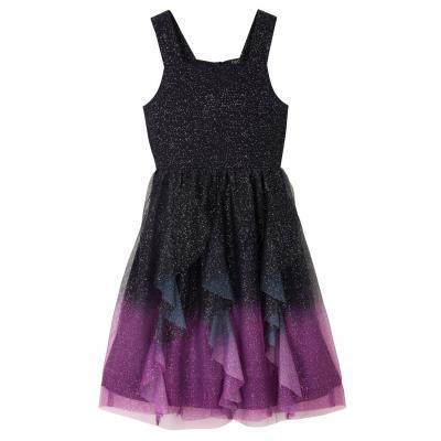 Sukienka dziewczęca z połyskiem na uroczyste okazje bonprix ciemnoniebiesko-głęboki fioletowy