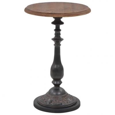 Emaga vidaxl stolik z litego drewno jodłowego, 40 x 64 cm, brązowy