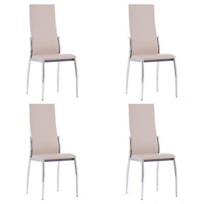 Emaga vidaxl krzesła jadalniane, 4 szt., cappuccino, sztuczna skóra
