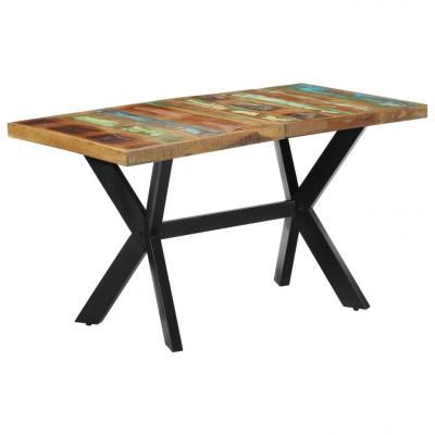 Emaga vidaxl stół jadalniany, 140 x 70 x 75 cm, lite drewno z odzysku