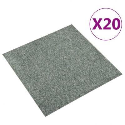 Emaga vidaxl podłogowe płytki dywanowe, 20 szt., 5 m², 50x50 cm, zielone
