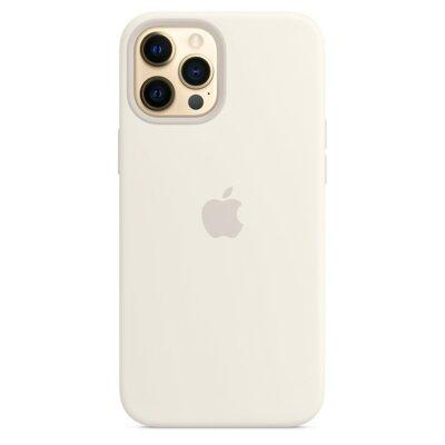 Silikonowe etui APPLE z MagSafe do iPhone’a 12 Pro Max Biały MHLE3ZM/A