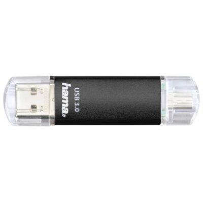 Produkt z outletu: Pamięć USB HAMA Laeta Twin 3.0 128 GB Czarny