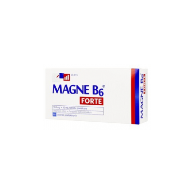 Magne B6 Forte, 100 mg+10 mg, tabletki powlekane, 60 szt.