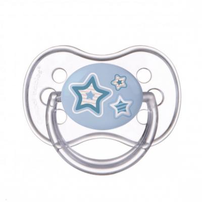 Canpol Newborn Baby, smoczek uspokajający, silikonowy, symetryczny, niebieski, 0-6m, 1 szt.