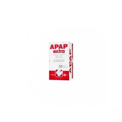 Apap Extra, 500 mg + 65 mg, tabletki powlekane, 50 szt. (butelka)